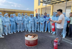 江西昂仕新材料科技有限公司2022年04月25日举行火灾应急疏散演练